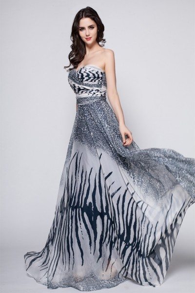 animal print ball gown