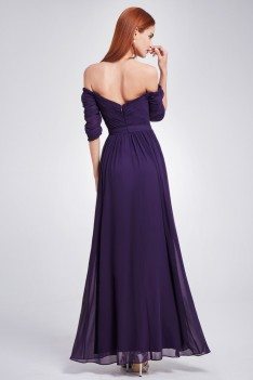 neckline sweetheart gown shoulder evening purple dark sheprom reduced