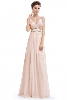 dress chiffon beige prom waist beaded neck sheprom reduced