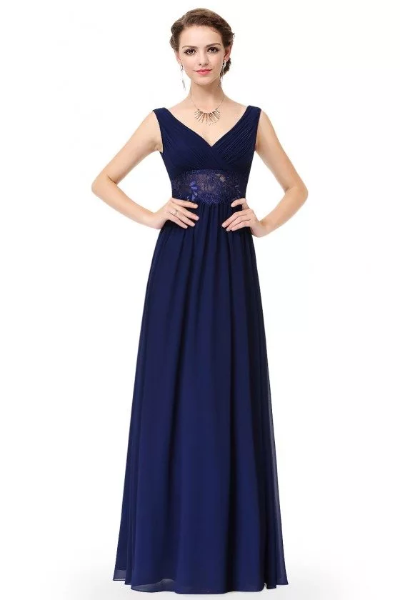 navy blue gown for women