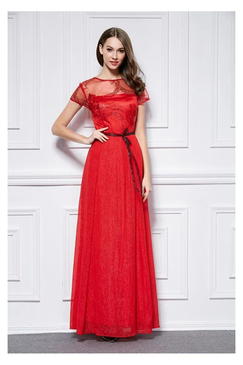 sequin tulle gown
