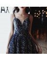 Short Sparkly Shinning Party Dress With Spaghetti Straps - AM79065