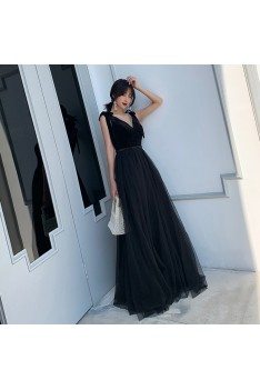 Sleeveless Sexy Vneck Tulle Party Dress For Formal - AM79072