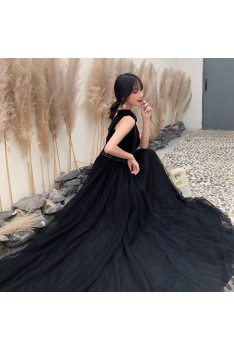 Sleeveless Sexy Vneck Tulle Party Dress For Formal - AM79072