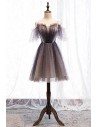 Cute Short Tulle Bling Party Dress With Straps - MYS67008
