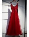 Beaded Slim Long Prom Dress With Illusion Vneck Straps - MYS79037