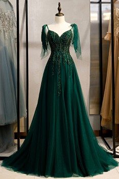 green enchanted forest prom dress