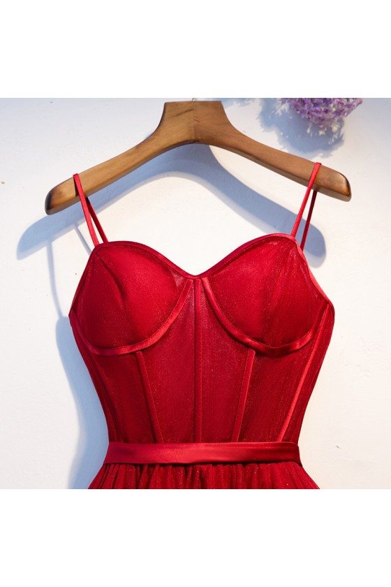 red corset birthday dress One Shoulder Red Lace Corset Ruffle Short Homecoming Dress-Fancyvestido   FancyVestido