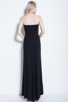 Strapless Sequin Slit Long Dress - CK249