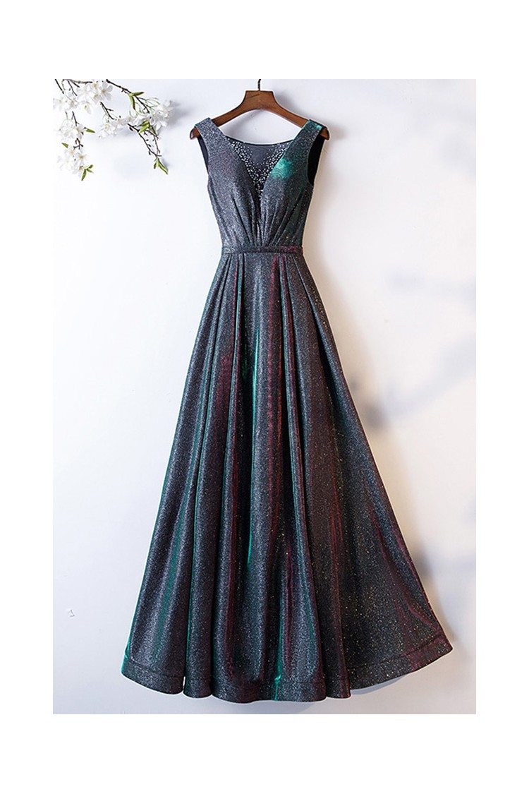 Honey Couture TORI Metallic Fabric Formal Dress