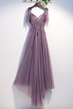 Purple Poofy Prom Dresses