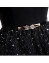 Bling Stars Long Formal Dress Vneck With Sleeves - MYS78040