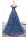 Off Shoulder Sequined Long Ballgown Prom Dress With Bling - MYS79003