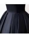 Retro Black High Low Simple Party Dress Strapless - MYS68032