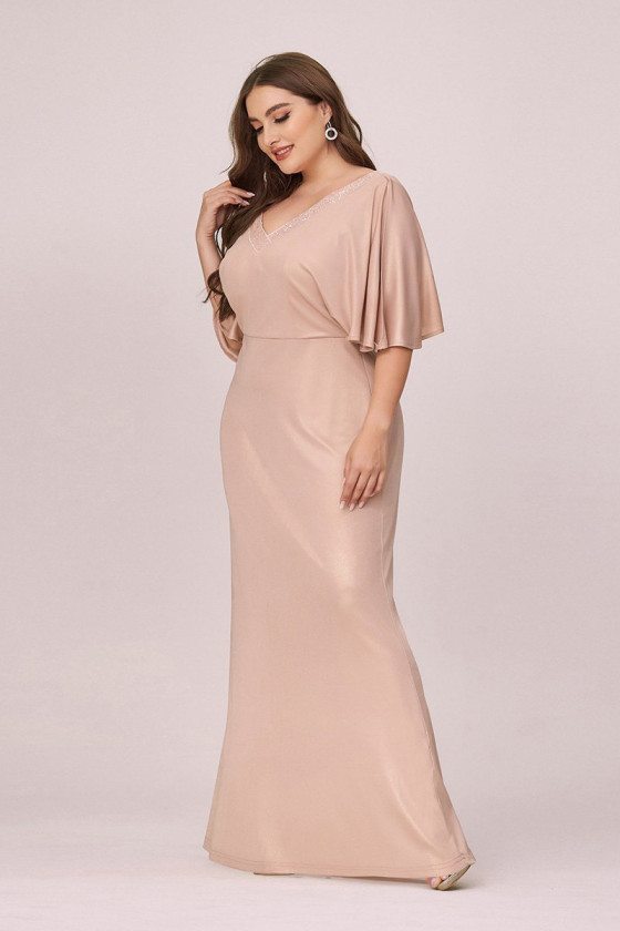 blush plus size gown