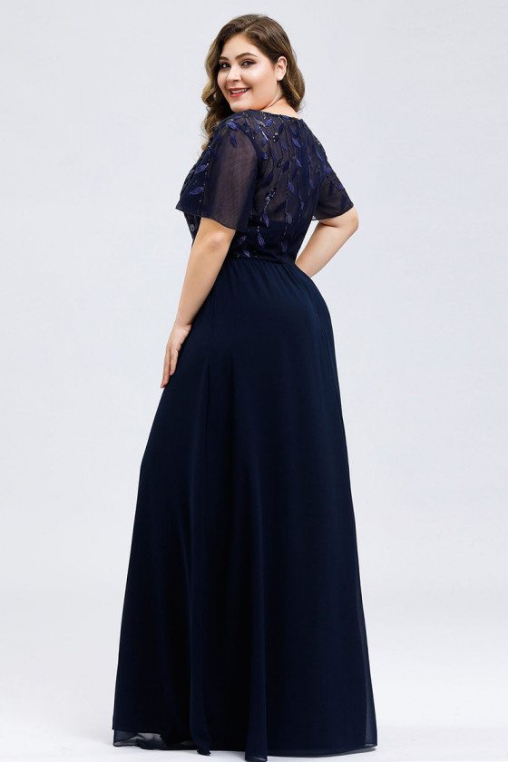 plus size navy evening gowns