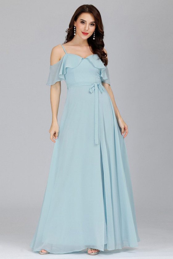 sky blue chiffon