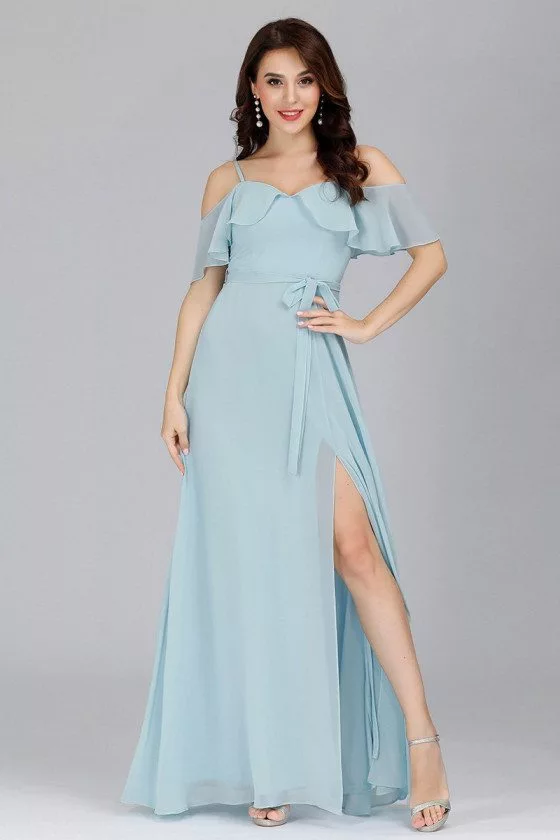 sky blue chiffon