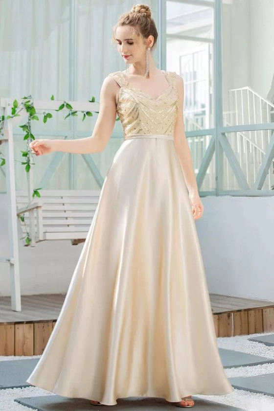 aline satin dress