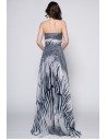 Animal Print Sweetheart Long Prom Dress - CK385