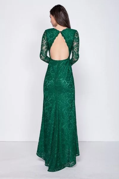 Full Lace Long Sleeve Evening Dress - $87 #CK350 - SheProm.com