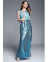 Sequins And Embroidery Long Party Dress - CK610