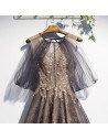 Dusty Purple Prom Dress Bling Sequins with Tulle - MX16077