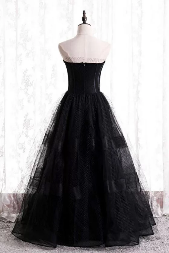 Gothic Black Corset Prom Dress Ballgown with Mesh Tulle - $131.9832 # ...