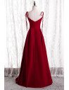 Simple Satin Formal Dress Pleated with Strappy Straps - MX16115