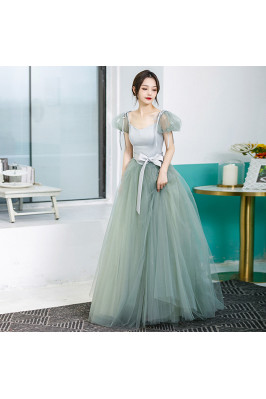 Baeaded Square Neck Tulle...