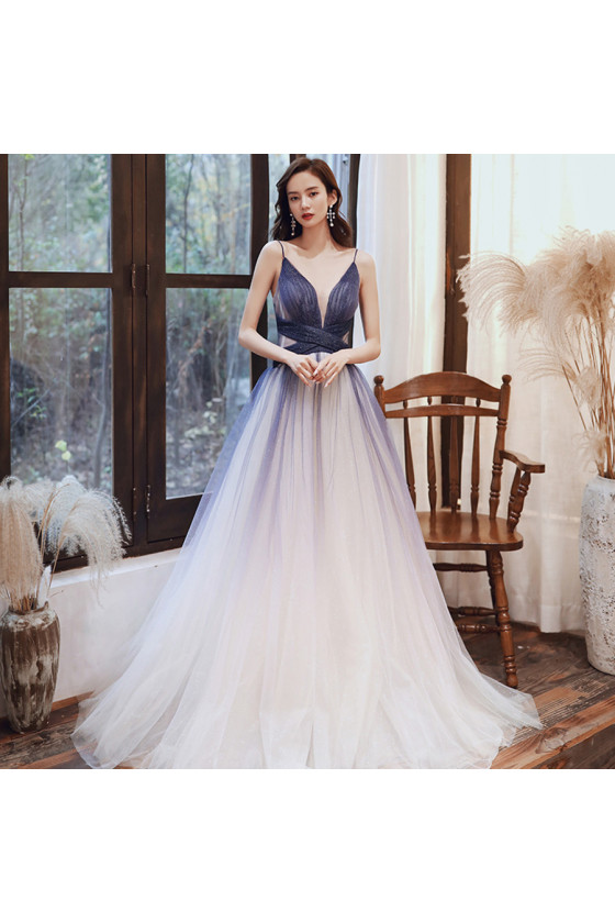 red halter hoco dress A-line Grey Tulle Appliques V-neck Long Evening Prom Dresses, MR8108   MarryLover