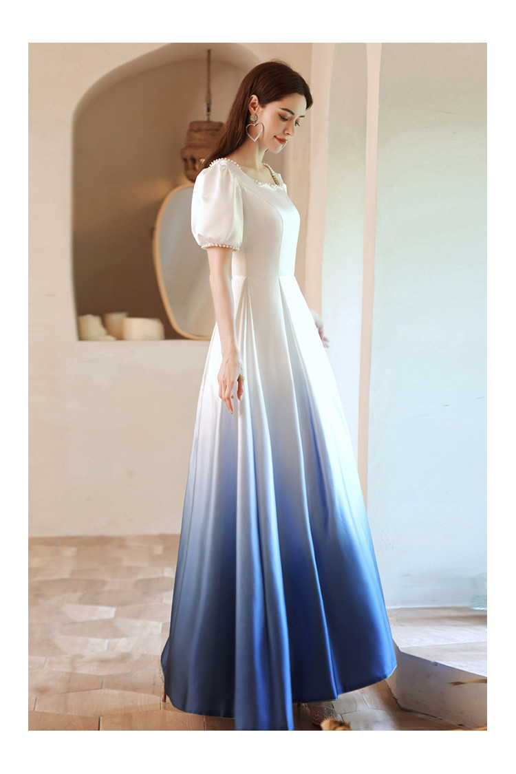 White & Blue Organza Dress Design by Baise Gaba at Pernia's Pop Up Shop 2024