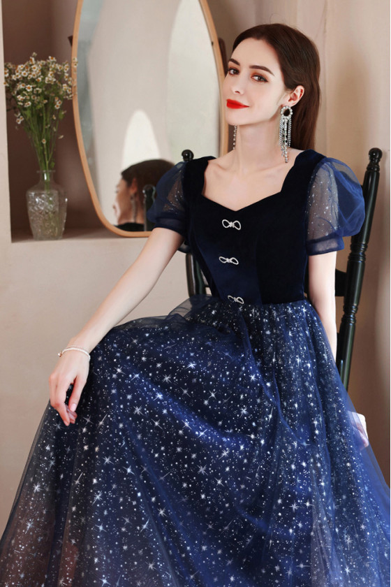 strapless open back dress Short Sleeve Formal Evening Dress – The Dress Outlet