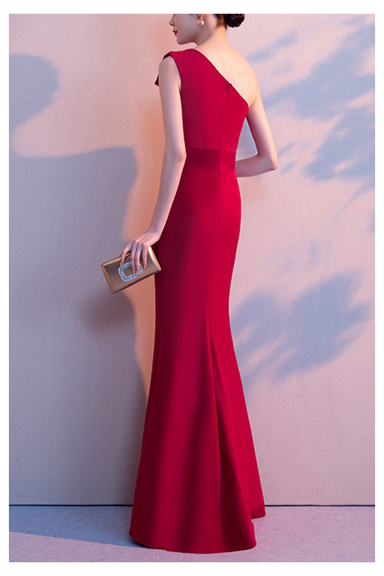 Tight Fitted Mermaid Simple Red Party Dress - $75.4776 #S1608 - SheProm.com