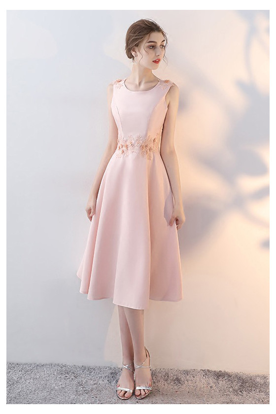pink tea party dresses Cup Dress- Light Creative Perfect For Pretty Pink Tea Length Homecoming