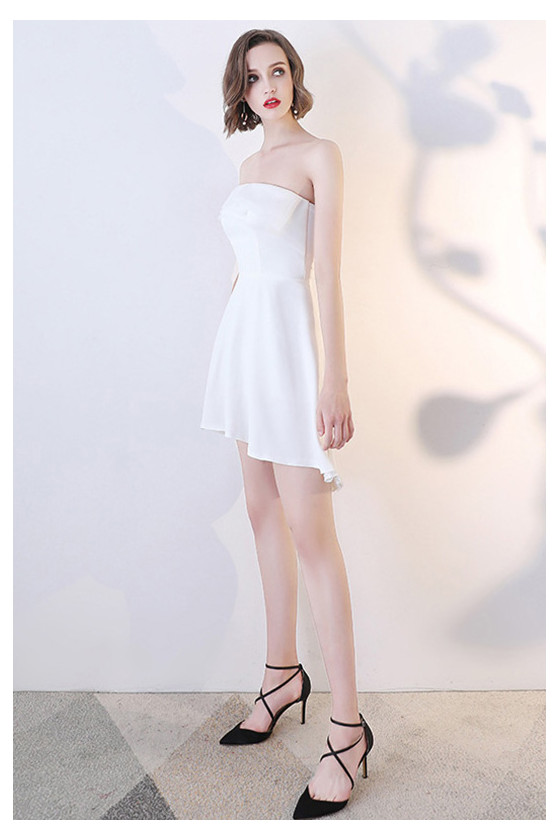 short white bride dresses Short Wedding Dresses,Chiffon Wedding Dress,Beach Wedding Dress,WD00276, US16W / White