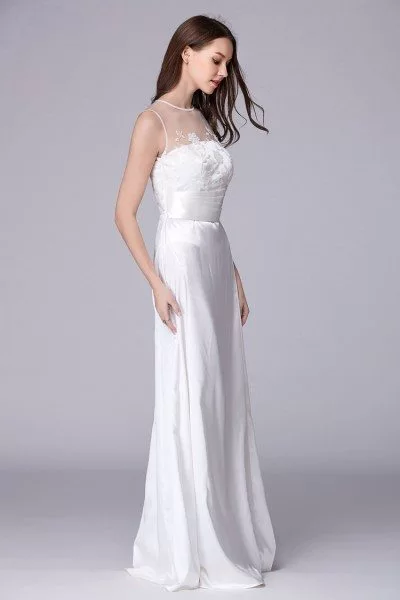 white long gown for ladies