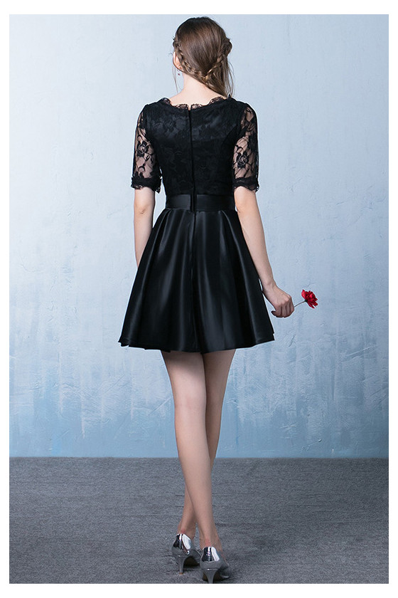modest black mini dress Running Out Of Time Off Shoulder Long Sleeve Mini Dress Black