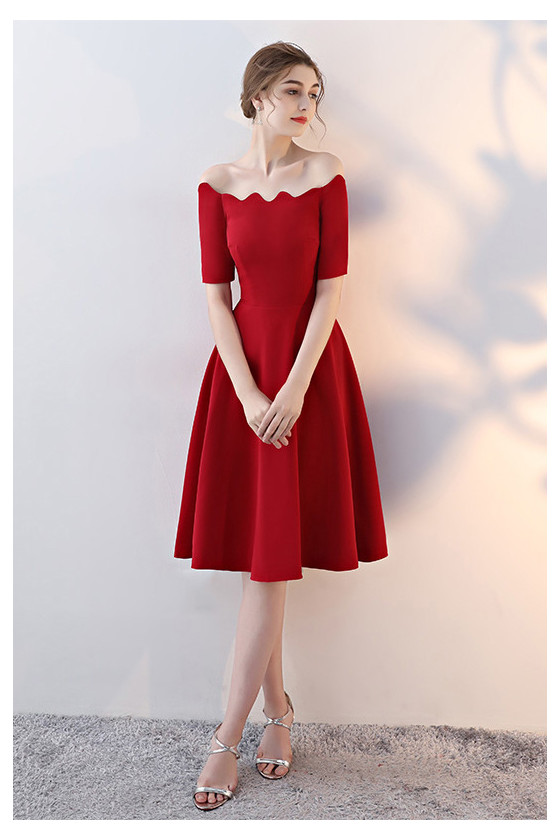 Elegant Aline Short Homecoming Party Dress With Sleeves