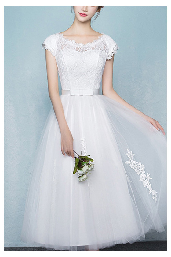 white lace homecoming dress with sleeves Cute Halter Neck White Lace Short Prom Dress with Belt, White Lace Formal  Graduation Homecoming Dress main image 1