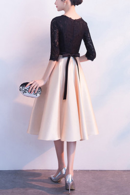 New Black Lace Semi Formal Dress main image 0