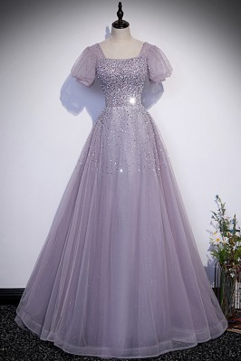 Sparkly Sequined Long Tulle...