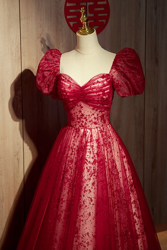 Cute burgundy prom outlet dresses