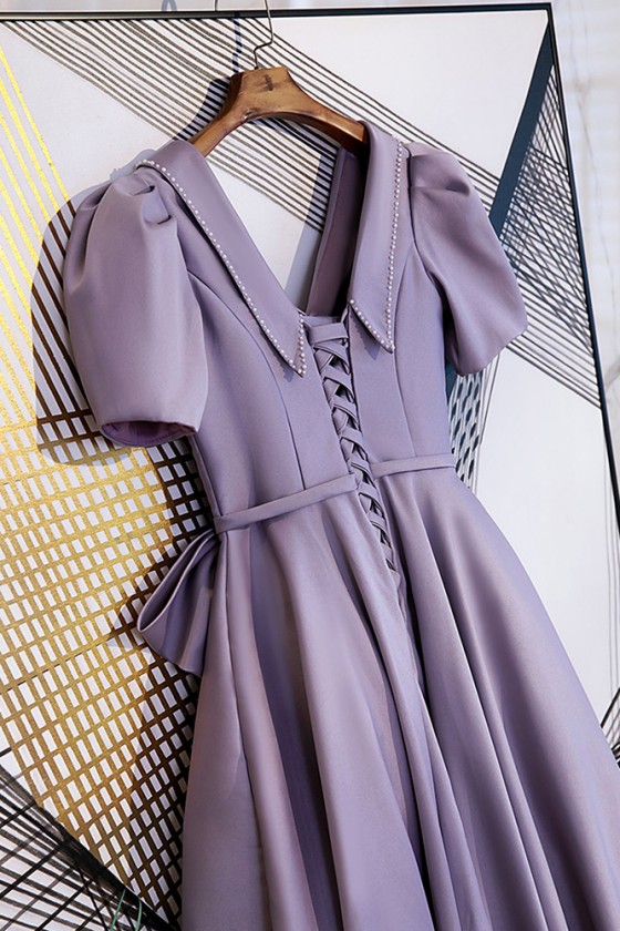 short sleeve long dresses casual Polka Dot/ Floral V Neck Short Sleeve Wrap Ruffle Hem Split Long Dresses  freeshipping