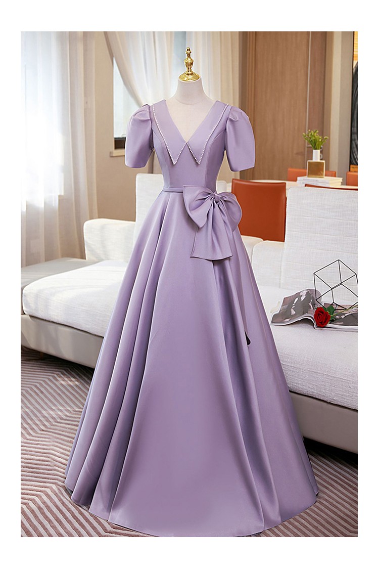 Fancy Georgette Gown in Purple Hue – FOURMATCHING