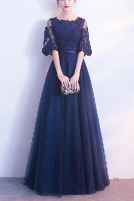 Modest Aline Lace Tulle...