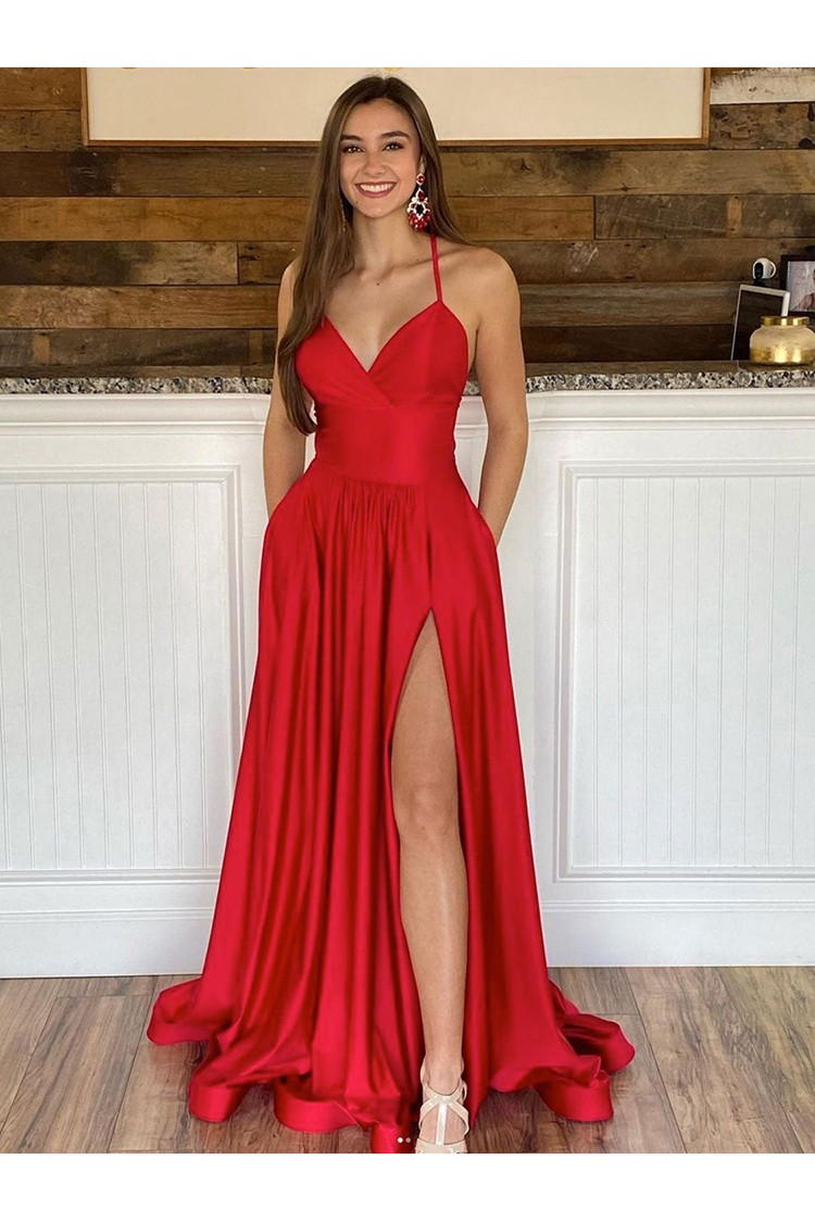 Long party dress with open back