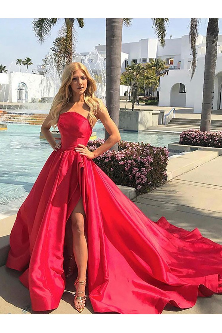 Beautiful red color stylish drape dress – ODHNI