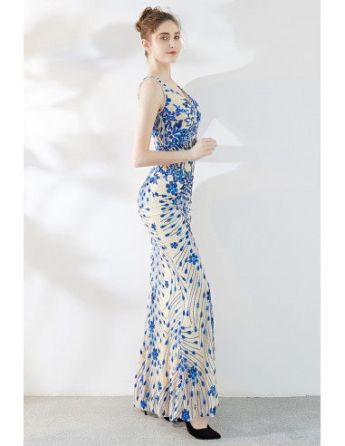 Silver Sequin Sparkly Mermaid Newest Prom Dresses, Evening Dresses PL253