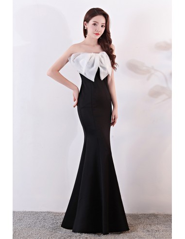 Elegant Strapless Mermaid Bow Knot Formal Dress